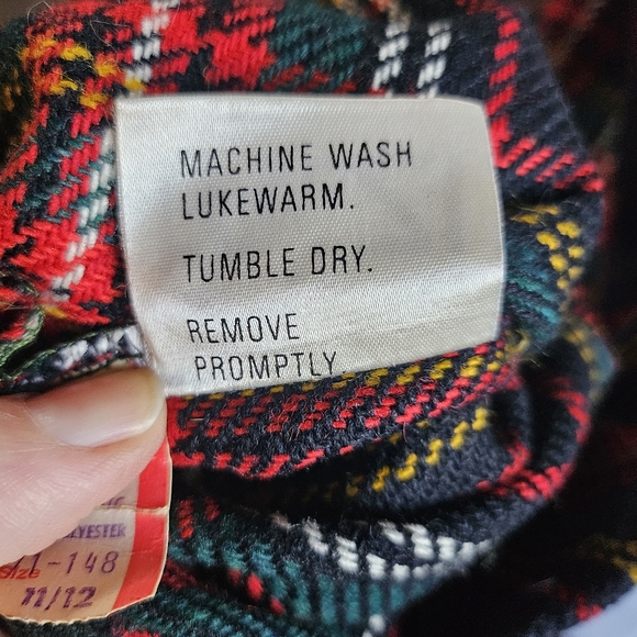 70's Maxi skirt Vintage Red & black Plaid 28" waist - Picture 8 of 8